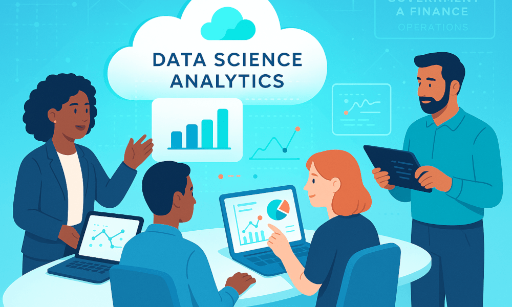 Image de data systems analysts concevant des pipelines ETL et des requêtes SQL, créant des tableaux de bord Power BI et Tableau pour la gouvernance, l'intégration et la qualité des données.